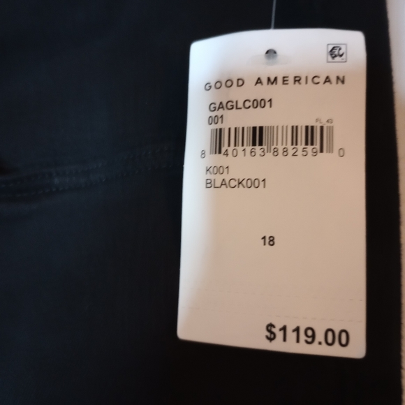 SALE 💥Good American Good Legs Skinny Crop Jeans Black Denim Stretch Jeans - Picture 8 of 8